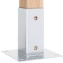 Bases para postes cuadradas 12 uds. Plata 71x71 mm de , Postes de cerca - Ref: Foro24-42000007, Precio: 57,63 €, Descuento: %