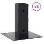 Bases para postes cuadradas 4 uds. Antracita 46x46 mm de , Postes de cerca - Ref: Foro24-42000018, Precio: 27,98 €, Descuento: %