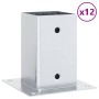 Bases para postes cuadradas 12 uds. Plata 91x91 mm de , Postes de cerca - Ref: Foro24-42000011, Precio: 65,72 €, Descuento: %