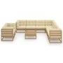 Garden furniture set 10 pieces honey brown pine wood cushions by vidaXL, Garden sets - Ref: Foro24-3076972, Price: 1,00 €, Di...