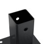 Bases para postes cuadradas 4 uds. Antracita 71x71 mm de , Postes de cerca - Ref: Foro24-42000024, Precio: 24,01 €, Descuento: %