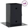 Bases para postes cuadradas 4 uds. Antracita 81x81 mm de , Postes de cerca - Ref: Foro24-42000026, Precio: 20,69 €, Descuento: %