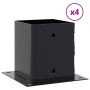 Bases para postes cuadradas 4 uds. Antracita 121x121 mm de , Postes de cerca - Ref: Foro24-42000032, Precio: 36,26 €, Descuen...