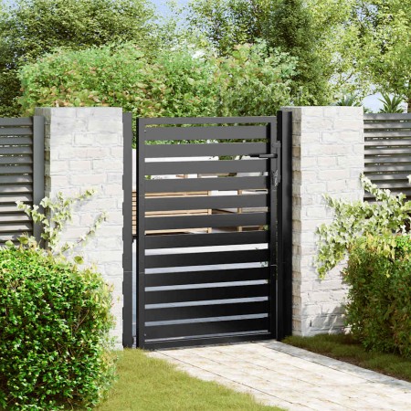 Puerta de jardín con cerradura de aluminio negra 100x120 cm by , garden gates - Ref: Foro24-42004147, Price: 299,92 €, Discou...