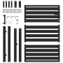 Puerta de jardín con cerradura de aluminio negra 100x120 cm by , garden gates - Ref: Foro24-42004147, Price: 299,92 €, Discou...
