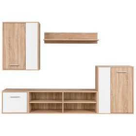 Juego de mueble para TV de 5 piezas en blanco y