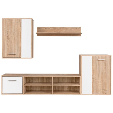 Juego de mueble para TV de 5 piezas en blanco y roble sonoma de madera de calidad | Foro24.es | Tu tienda online para hogar, jardín y más Foro24.es