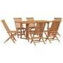 Conjunto de Comedor de Jardín de 7 Piezas de Madera Maciza de Teca von , Gartenstühle - Ref: Foro24-3155338, Preis: 639,28 €,...