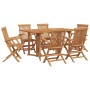 Juego de comedor de jardín de 7 piezas de madera maciza de teca von , Gartenstühle - Ref: Foro24-3155339, Preis: 778,73 €, Ra...