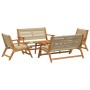 Sillas de jardín con mesa de 5 pcs Beige de Madera Sólida de Acacia von , Gartenstühle - Ref: Foro24-3214463, Preis: 517,67 €...
