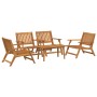 Sillas de jardín con mesa 5 pcs de madera maciza de acacia by , Garden tables - Ref: Foro24-3214464, Price: 342,38 €, Discoun...