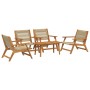 Sillas de jardín con mesa 5 pcs Beiges de Madera de Acacia von , Gartenstühle - Ref: Foro24-3214471, Preis: 428,49 €, Rabatt: %