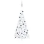 Medio árbol de Navidad con luces y bolas blanco 240 cm by vidaXL, Christmas trees - Ref: Foro24-3077658, Price: 76,50 €, Disc...