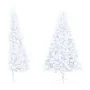 Medio árbol de Navidad con luces y bolas blanco 240 cm by vidaXL, Christmas trees - Ref: Foro24-3077658, Price: 76,50 €, Disc...