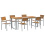 Juego de Comedor de Jardín de 7 Piezas Gris Acero y Madera Sólida de Acacia von , Gartentische - Ref: Foro24-3284357, Preis: ...