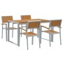 Juego de Comedor de Jardín de 5 Piezas Madera Sólida Acacia y Metal von , Gartentische - Ref: Foro24-3284367, Preis: 499,48 €...