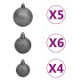 Medio árbol de Navidad con luces y bolas blanco 240 cm by vidaXL, Christmas trees - Ref: Foro24-3077658, Price: 77,71 €, Disc...