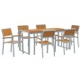 Conjunto de Comedor de Jardín de 7 Piezas de madera sólida de Acacia y Metal by , Garden tables - Ref: Foro24-3284372, Price:...