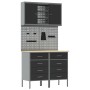 Conjunto de Banco de Trabajo de 5 Piezas de Acero Negro de , Mesas de trabajo - Ref: Foro24-3321422, Precio: 423,16 €, Descue...