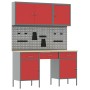 Conjunto de banco de trabajo de 8 piezas de acero rojo de , Mesas de trabajo - Ref: Foro24-3321453, Precio: 521,61 €, Descuen...