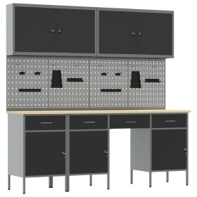 Set de Banco de Trabajo de 10 Piezas en Acero Negro de , Mesas de trabajo - Ref: Foro24-3321470, Precio: 663,48 €, Descuento: %