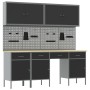 Set de Banco de Trabajo de 10 Piezas en Acero Negro de , Mesas de trabajo - Ref: Foro24-3321470, Precio: 746,53 €, Descuento: %