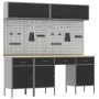 Juego de Banco de Trabajo de 10 Piezas, Acero Negro de , Mesas de trabajo - Ref: Foro24-3321474, Precio: 792,93 €, Descuento: %