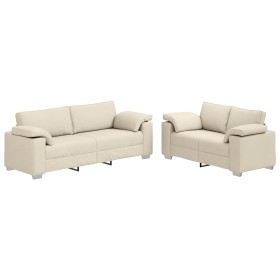 Sofá de 2 piezas con cojines de Lino de by , Sofas - Ref: Foro24-3324689, Price: 542,73 €, Discount: %