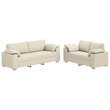 Sofá de 2 piezas con cojines de Lino de by , Sofas - Ref: Foro24-3324689, Price: 542,73 €, Discount: %