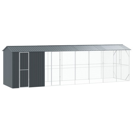 Aviario para Aves con Extensión Antracita 210x838x247 cm Acero by , Feet and bird cages - Ref: Foro24-3325155, Price: 1,00 €,...