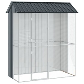 Aviario para aves Antracita 215x110x247 cm Acero de , Pies y jaulas para pájaros - Ref: Foro24-3325172, Precio: 391,18 €, Des...