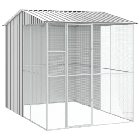 Aviario para aves Gris 215x310x247 cm Acero von , Füße und Vogelkäfige - Ref: Foro24-3325177, Preis: 623,37 €, Rabatt: %