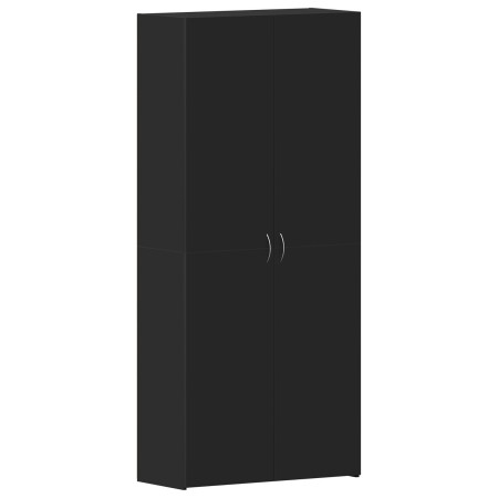 Zapatero Negro 80x35,5x180 cm Madera elaborada de , Zapateros y organizadores de calzado - Ref: Foro24-3333837, Precio: 181,4...