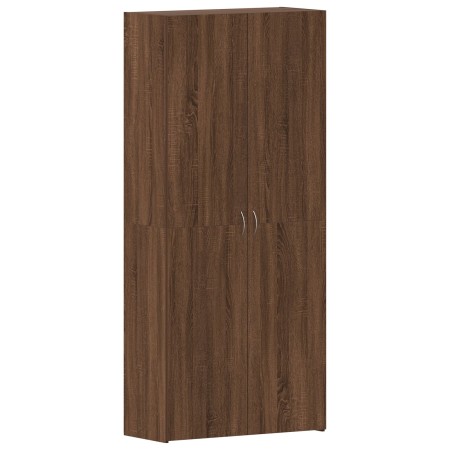 Gabinete para zapatos Madera de roble Marrón 80x35,5x180 cm Madera engineered von , Schuhregale und Schuhorganisatoren - Ref:...