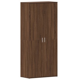 Armario para Zapatos Roble Marrón 80x39x180 cm Madera Ingenierizada by , Shoe racks and shoe organizers - Ref: Foro24-3333872...