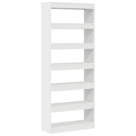 Estante Blanco Blanco Madera elaborada 80 x 30 x 198 cm von , Bücherregale und Regale - Ref: Foro24-3333916, Preis: 123,25 €,...