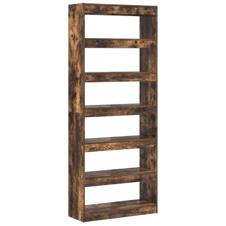 Estantería de Roble Ahumado Roble Ahumado Madera 80 x 30 x 198 cm by , Bookcases and shelves - Ref: Foro24-3333920, Price: 11...