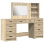 Set de tocador de 3 piezas con LED de madera de roble Sonoma | Foro24.es | Tu tienda online para hogar, jardín y más Foro24.es
