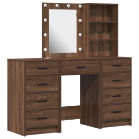 Mueble Alto Set de 3 Roble Marrón Madera elaborada Mueble Alto von , Schlafzimmerkommoden - Ref: Foro24-3334224, Preis: 279,9...