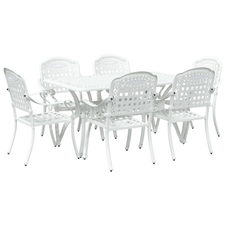 Conjunto de Comedor de Jardín de 7 Piezas en Aluminio Fundido Blanco by , Garden chairs - Ref: Foro24-3334650, Price: 1,00 €,...