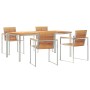 Juego de Comedor de Jardín de 5 Piezas en Madera de Teca, Mesa de Comedor Exterior 180x90x75 cm de Madera de Teca Maciza by ,...