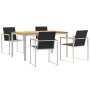 Conjunto de Comedor de Jardín de 5 Piezas de Madera de Teca , Mesa de Comedor al Aire Libre 150x90x75 cm de Madera de Teca by...