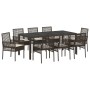 Juego de comedor de jardín de 9 piezas en ratán sintético marrón von , Gartenstühle - Ref: Foro24-3334868, Preis: 615,70 €, R...