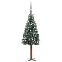 Slim artificial Christmas tree with LEDs and green balls 210 cm by vidaXL, Christmas trees - Ref: Foro24-3077913, Price: 94,9...