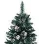 Slim artificial Christmas tree with LEDs and green balls 210 cm by vidaXL, Christmas trees - Ref: Foro24-3077913, Price: 94,9...