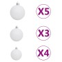 Slim artificial Christmas tree with LEDs and green balls 210 cm by vidaXL, Christmas trees - Ref: Foro24-3077913, Price: 94,8...