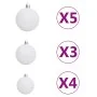 Slim artificial Christmas tree with LEDs and green balls 210 cm by vidaXL, Christmas trees - Ref: Foro24-3077913, Price: 94,9...