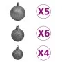Slim artificial Christmas tree with LEDs and green balls 210 cm by vidaXL, Christmas trees - Ref: Foro24-3077913, Price: 94,9...