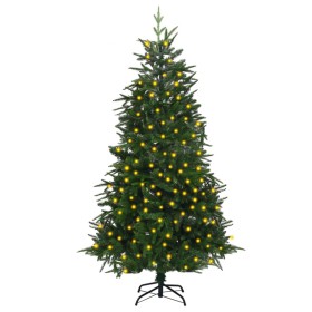 Árbol de Navidad artificial con LEDs PVC&PE verde 180 cm