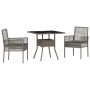 Set de Comedor de Jardín de 3 Piezas en Ratán Poliéster Gris by , Garden chairs - Ref: Foro24-3334927, Price: 176,51 €, Disco...